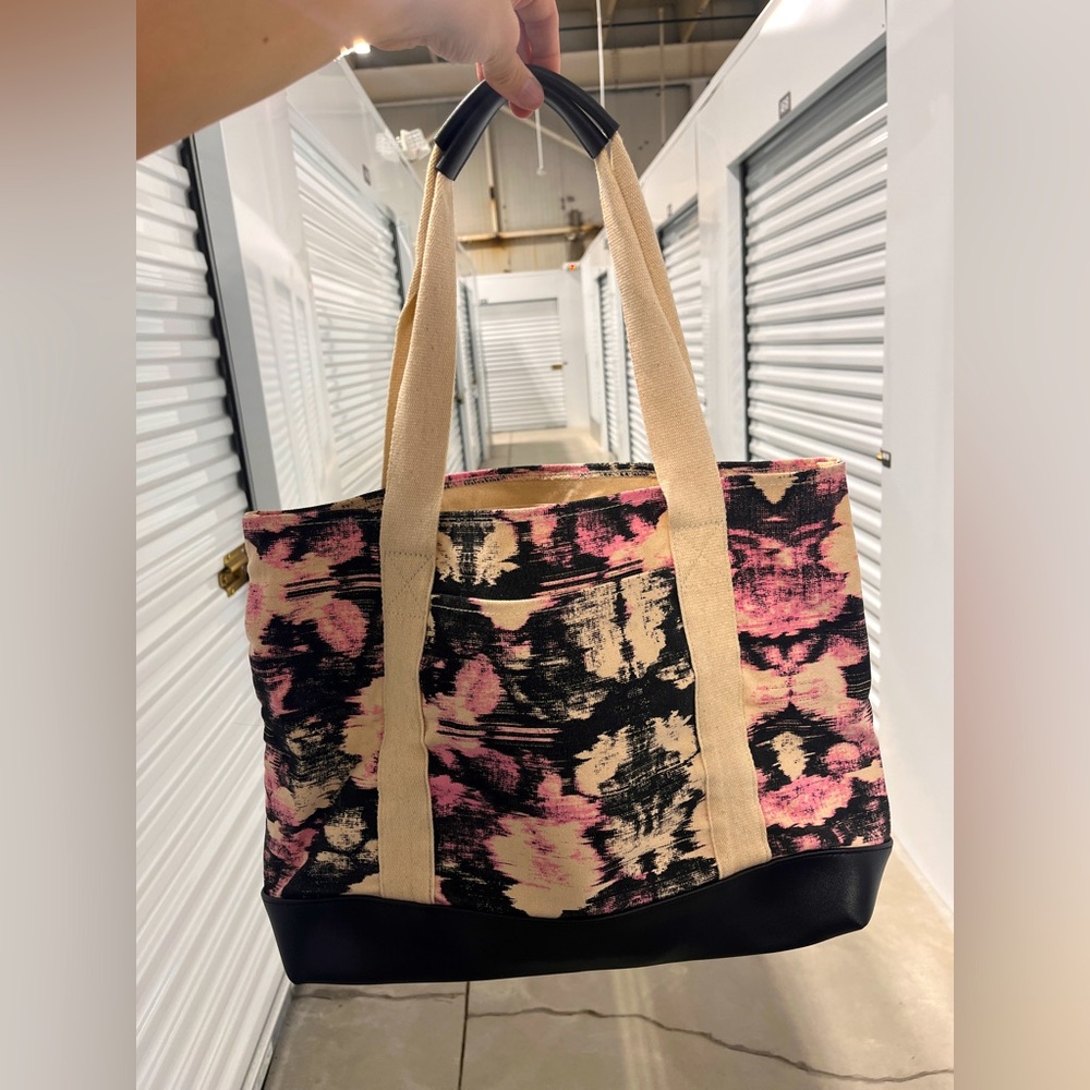 Avon Pink and Black Tote Bag
